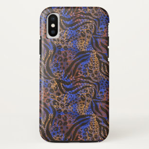 Luxurious Leopard and Zebra Print Pattern iPhone XS Hoesje