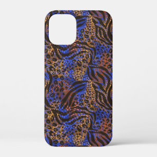 Luxurious Leopard and Zebra Print Pattern iPhone 12 Mini Hoesje
