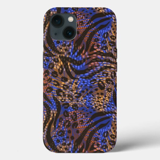 Luxurious Leopard and Zebra Print Pattern Case-Mate iPhone Case (Achterkant)