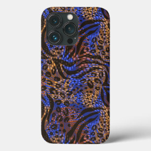 Luxurious Leopard and Zebra Print Pattern iPhone 13 Pro Hoesje