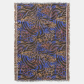 Luxurious Leopard and Zebra Print Pattern Deken (Voorkant Verticaal)
