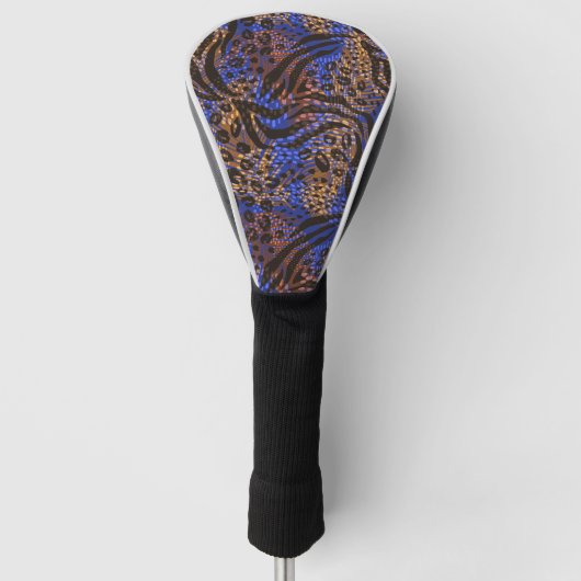 Luxurious Leopard and Zebra Print Pattern Golfheadcover (Voorkant)