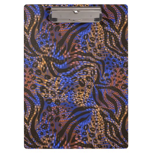 Luxurious Leopard and Zebra Print Pattern Klembord (Voorkant)