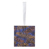 Luxurious Leopard and Zebra Print Pattern Kubus Ornament (Rechts)