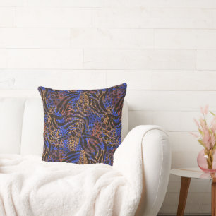 Luxurious Leopard and Zebra Print Pattern Kussen