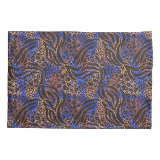 Luxurious Leopard and Zebra Print Pattern Kussensloop (Achterkant)