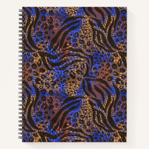Luxurious Leopard and Zebra Print Pattern Notitieboek