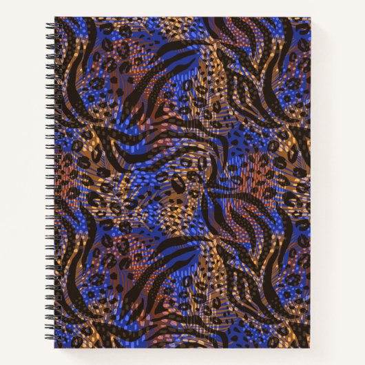 Luxurious Leopard and Zebra Print Pattern Notitieboek (Voorkant)