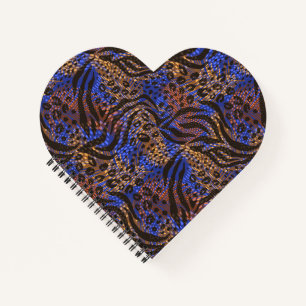 Luxurious Leopard and Zebra Print Pattern Notitieboek