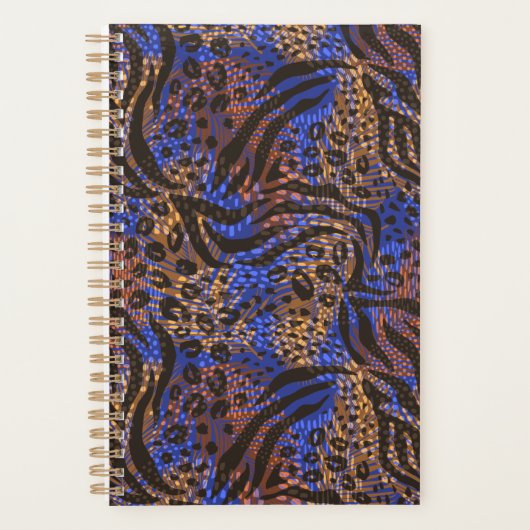 Luxurious Leopard and Zebra Print Pattern Planner (Voorkant)