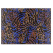 Luxurious Leopard and Zebra Print Pattern Snijplank (Voorkant)