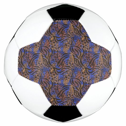 Luxurious Leopard and Zebra Print Pattern Voetbal (Voorkant)