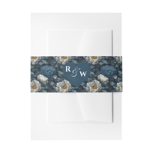 Luxurious Peonies Petal Spring Wedding Uitnodigingen Wikkel (Voorkant Voorbeeld)