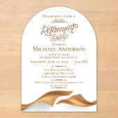 Luxurious Retirement Party Acryl Uitnodigingen (Voorkant)