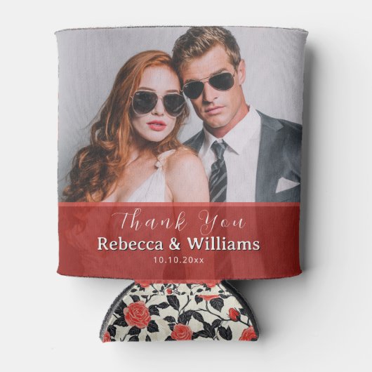 Luxurious Rose Flower Floral Wedding Can Cooler (Voorkant)