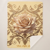 "Luxurious Rose Sparkle" Sherpa Deken (Voorkant)