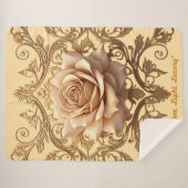 "Luxurious Rose Sparkle" Sherpa Deken (Voorkant (horizontaal))