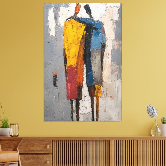 Luxurious Textured Blue & Gold Abstract Canvas Afdruk (Insitu (Woonkamer))