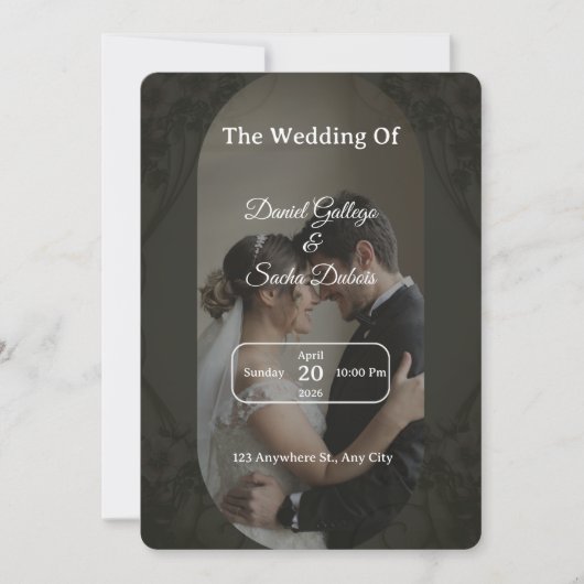 Luxurious Wedding Invitation  (Devant)