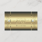 Luxurous Gold Squiggings Jewels Monogram Glamoureu Visitekaartje (Voorkant)