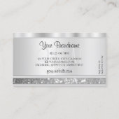 Luxurous Silver Sparking Glitter met Monogram Visitekaartje (Achterkant)