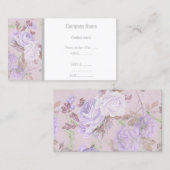 LUXURPLE PURPLE LILAC CARTE DE VISITE FLORAL ARGEN (Devant / Derrière)
