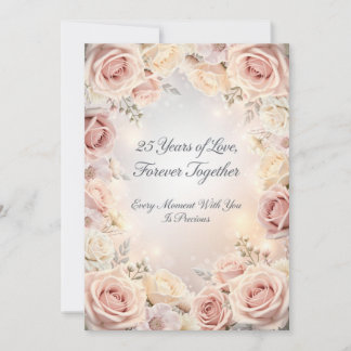 Luxury 25th Wedding Anniversary Card – Romantic  Feestdagenkaart