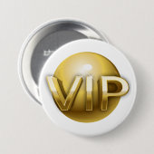 Luxury 3D Gold VIP Emblem Ronde Button 7,6 Cm (Voorkant /achterkant)