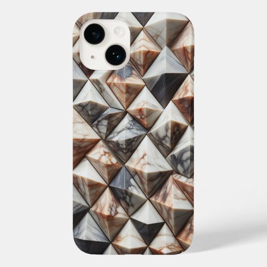 Luxury 3D Marble Geometric Phone Case - Elegant  (Achterkant)