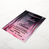 Luxury 3D Pink Glossy Wedding Invitation (Rotation)