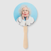 Luxury 70th Birthday Foto Hand Fan Handwaaier (Achterkant)