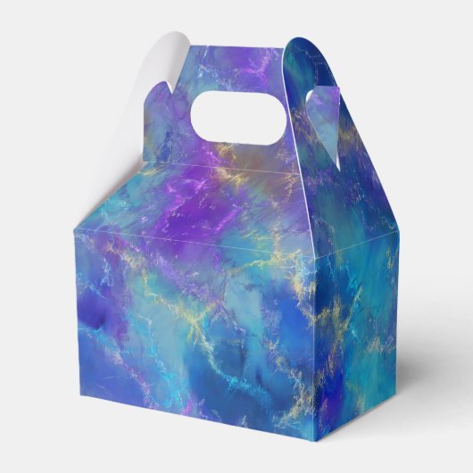 Luxury Abstract Blue Marble Pattern  Bedankdoosjes (Achterkant)