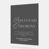 Luxury Acrylic Unplugged Ceremony Sign (Angle)