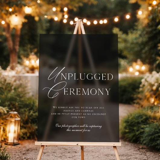 Luxury Acrylic Unplugged Ceremony Sign