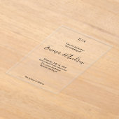 Luxury Acrylic Wedding Invitation | Clear, Custom (Poser)