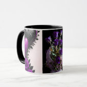 Luxury Amethyst Heart and Purple Roses Coffee Mug (Devant gauche)