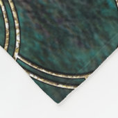 Luxury Aqua Green Mermaid Scales met Gold Glitter Fleece Deken (Hoek)