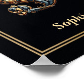 Luxury Baroque Letter S Monogram Poster (Coin)