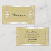 Luxury Beige Cream Sparkle Jewels Ornamenten Visitekaartje (Voorkant / Achterkant)