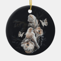 Luxury Bird & Feathers Ornament