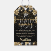 Luxury Birthday Gold Black - op maat Cadeaulabel (Voorkant)