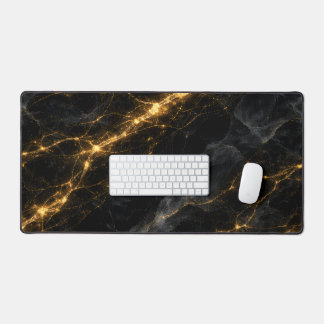 Luxury Black and Gold Marble Mouse Pad
