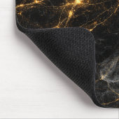 Luxury Black and Gold Marble Mouse Pad Muismat (Hoek)