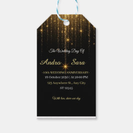 Luxury Black and Gold Shimmering Lights Elegant Ke Cadeaulabel