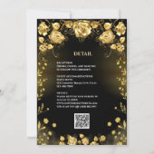Luxury Black and Gold Wedding Invitation (Dos)