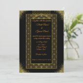 Luxury Black and Gold Wedding Invitation | Elegant (Debout devant)