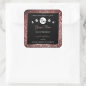 Luxury Black Burgundy Glitter Product Labels Logo (Tas)
