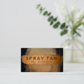 Luxury Black en Bronze Mobile Spray Tan Visitekaartje (Staand voorkant)