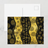 Luxury Black en Gold African Pattern Briefkaart (Voorkant / Achterkant)