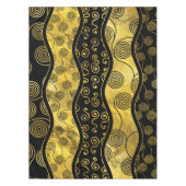 Luxury Black en Gold African Pattern Tafelkleed (Voorkant)